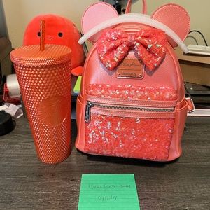 Loungefly Paris Coral w/ Starbucks Tumbler